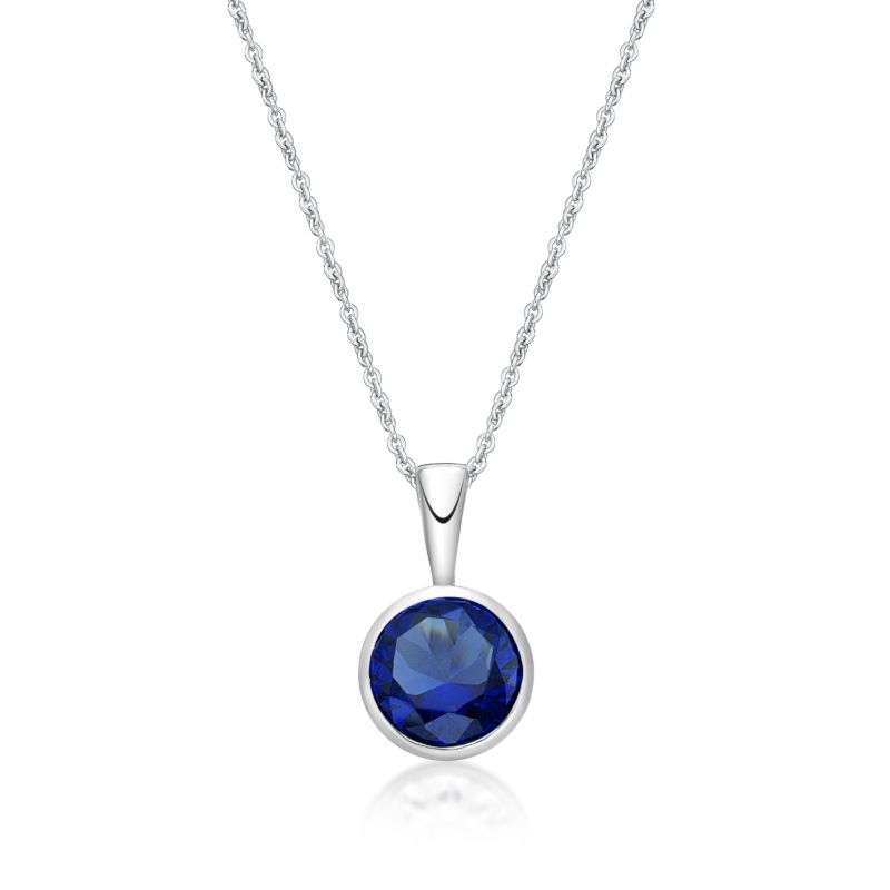 Picture of SEPTEMBER, 5mm BEZEL PENDANT with CHAIN